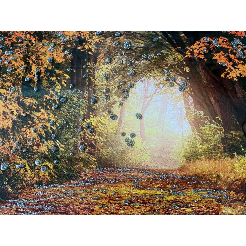 Autumn Woodland Forest - Single Picture Frame Painting on Glass