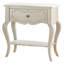 Table de chevet 1 tiroir avec tablette Pearl White