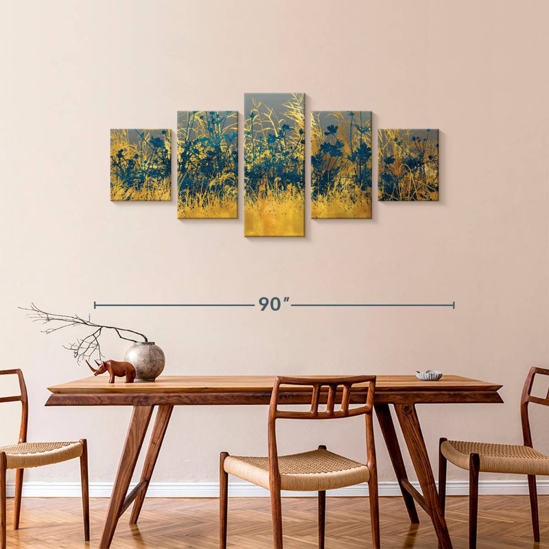 Golden Field Foliage, 36" H x 80" W