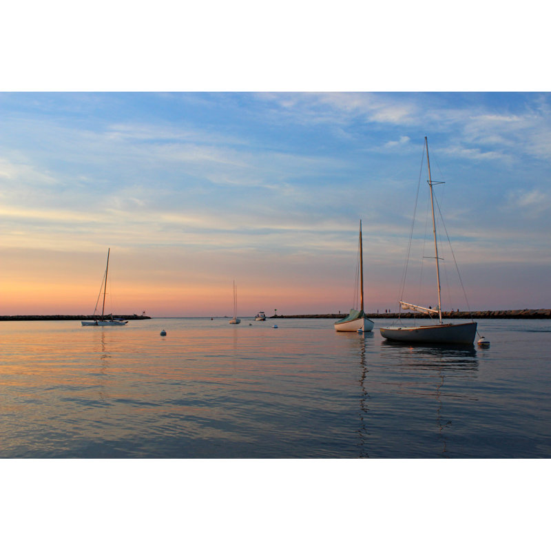Sesuit Harbor Sunset 1 Piece Wrapped Canvas Wall Art, 51cm H x 76cm W x 3.8cm D