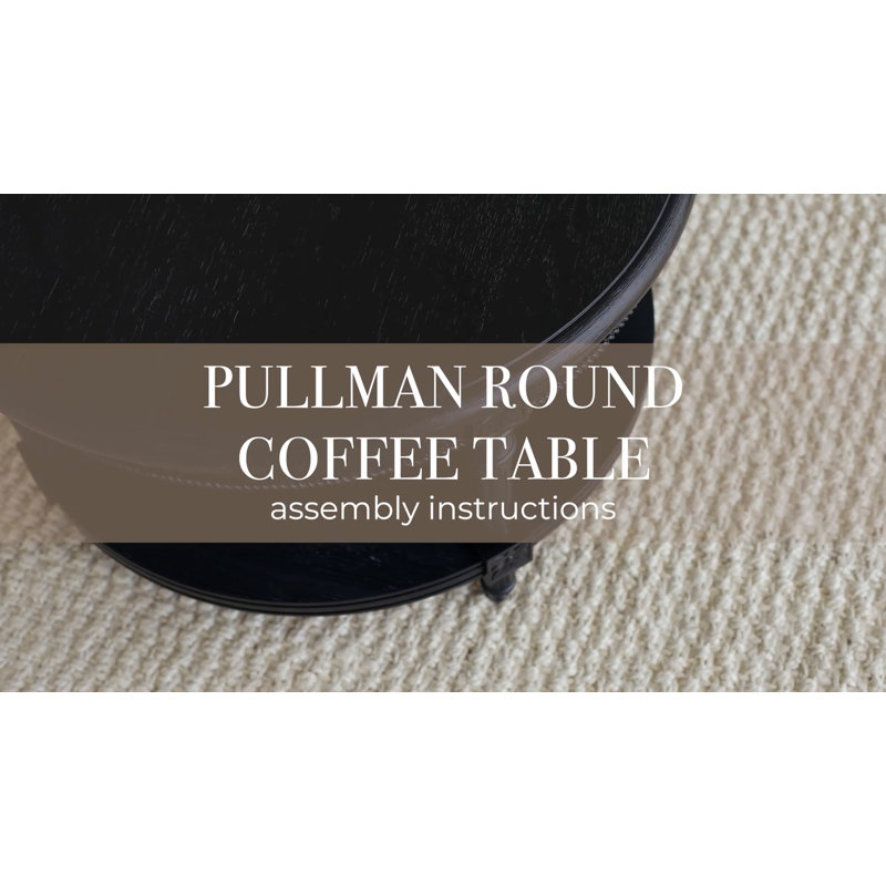 Pullman Traditional Round Brown Wooden Coffee Table with Shelf