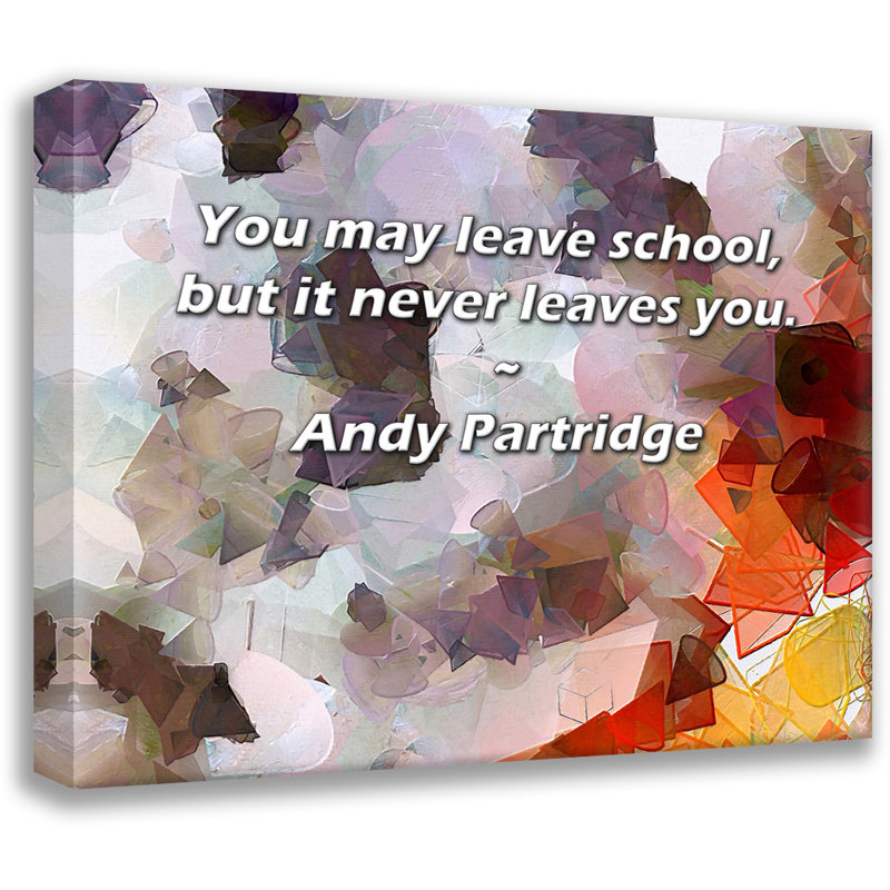 «Artsy Quote» par Andy Partridge, toile tendue avec châssis, H 13 po x l 18 po