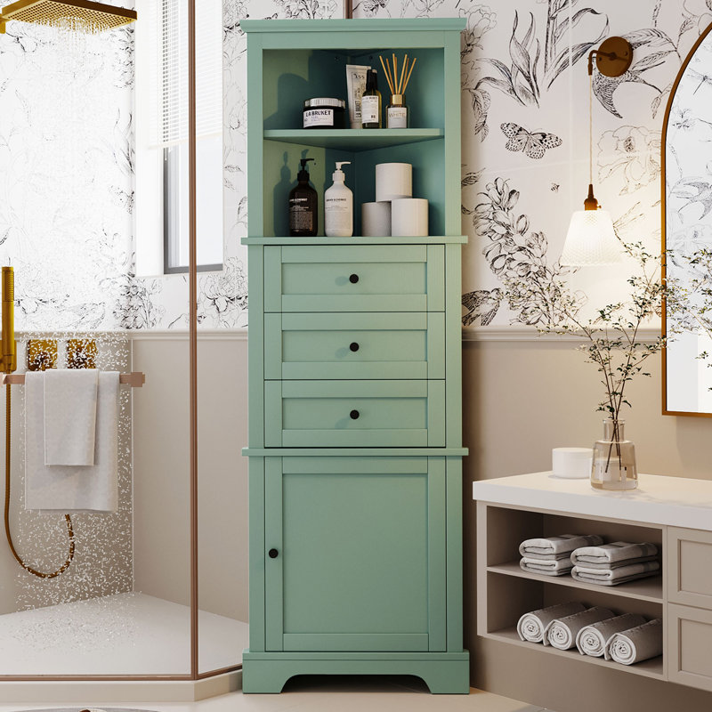 Sherry 68.9'' Freestanding Bathroom Cabinet, Green