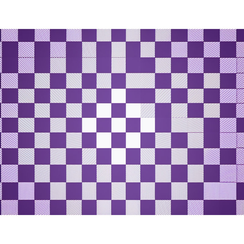 Machine Printed Comforter, Twin Comforter, Purple/White Checkered