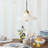 Elegant Stoneware Pleated Pendant Lamp