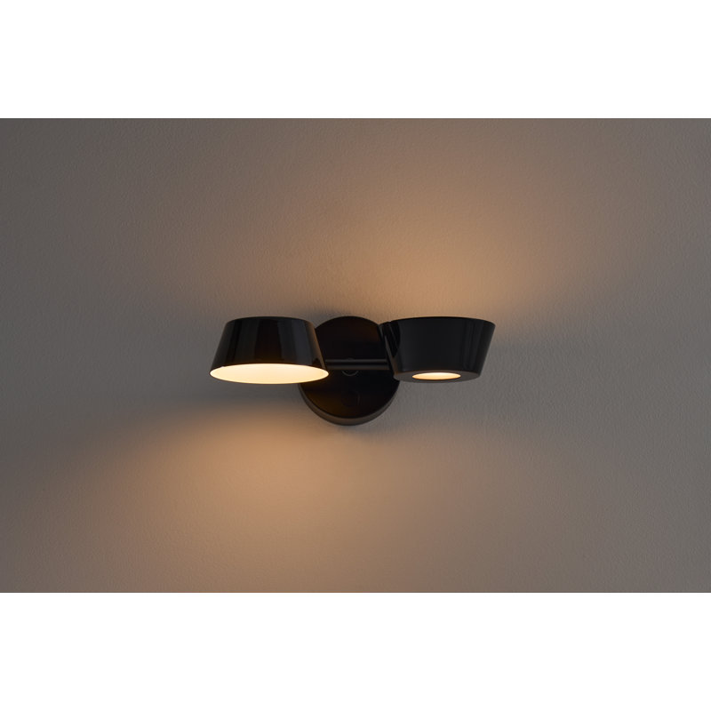 OLO Wall Double Lamp, Shiny Black