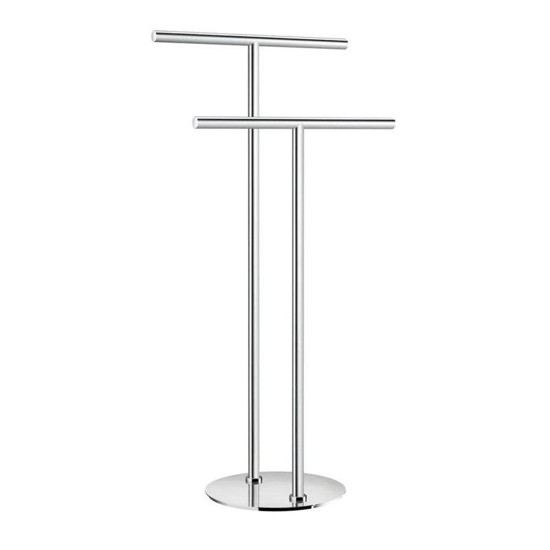 Porte-serviettes autoportant à double «T», Polished Stainless Steel