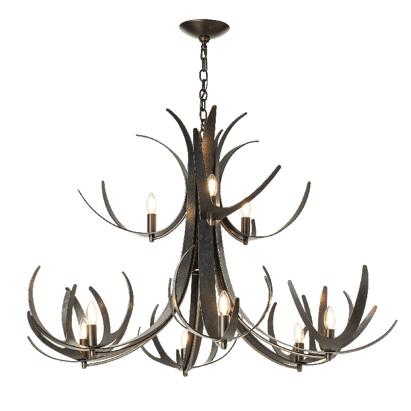 Lustre 5 lumières Caribou, 23.3" H x 40.6" W x 40.6" D, Noir, 5 Lights