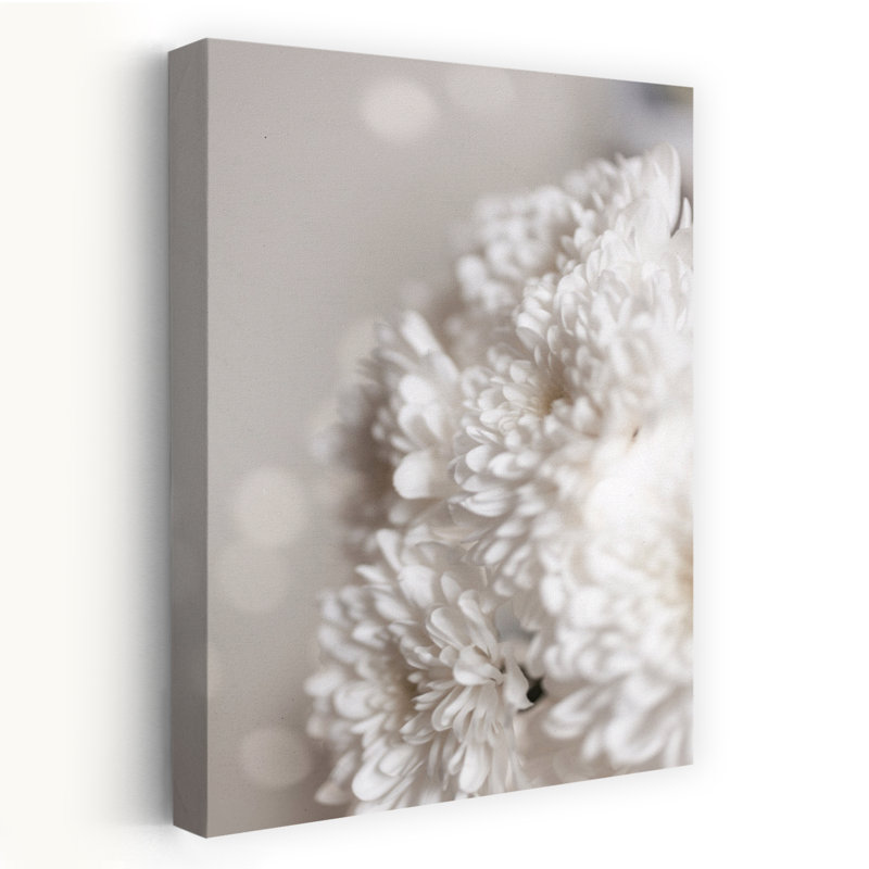 Art contemporain, art contemporain abstrait fleur de chrysanthème, H 60 po x l 40 po