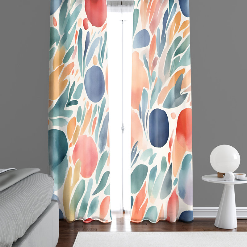 Semi Sheer Curtain Pair, 20" W x 61" L