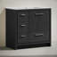 Meuble-lavabo autoportant de 36 po en chêne noir avec plateau de lavabo Virage-591963449