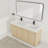 60'' Free standing Double Bathroom Vanity With Resin Vanity Top
