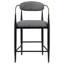 Ensemble de 2 chaises de comptoir rembourrées en tissu gris foncé Renfroe-1306865708-1306865873