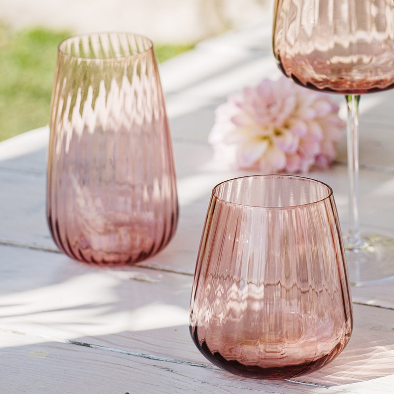 Francesca Highball Glass, Pink