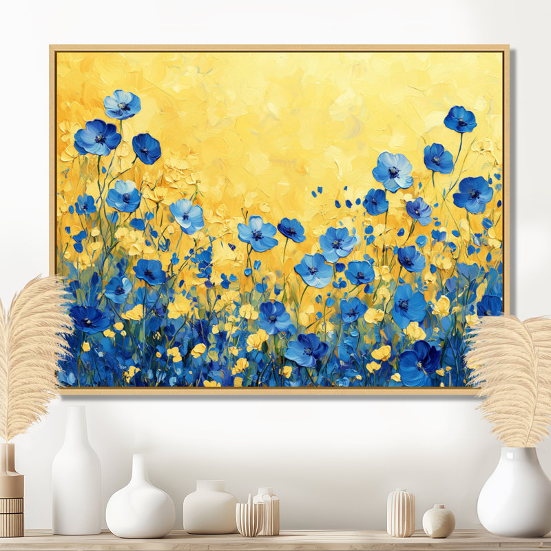Art mural bleu Sarmiento, H 12 po x l 20 po, Toile tendue, Ne s’applique pas