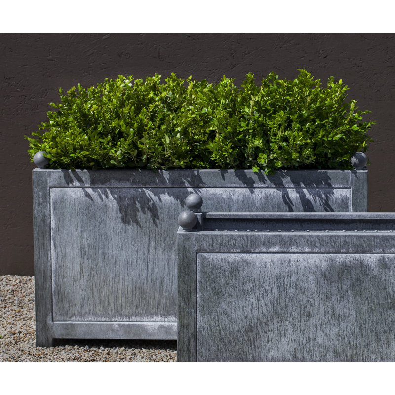 Box Hill Handmade Metal Planter, 23.75" H x 39" W x 19.75" D