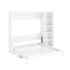 Grand lit, lit blanc, bureau, tablette, fiable, bois de pin, pliable, cahier d'espaces de grenier, pin, cadre, bureaux à domicile-30307048