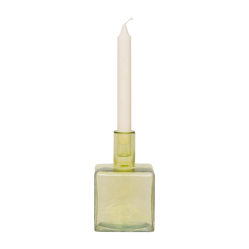 Cubico Candle Holder, Green