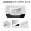 Meuble-lavabo mural 28 po avec lavabo en céramique et porte à fermeture en douceur Flovera-129892022