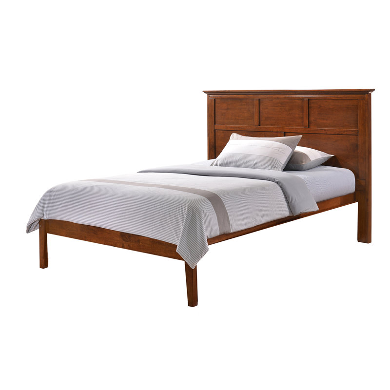 Grand lit plateforme Trafford, Cerisier, Double