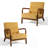 Jyrin Mid Century Upholstered Orange Corduroy Solid Wood Accent Chair with an Extra Pillow-1690814845-1690814841-1784596334