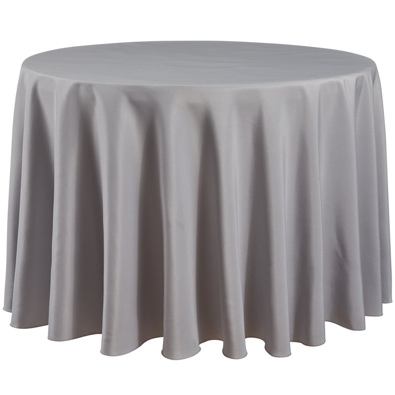 Polyester Table Cover | Washable Fabric | Wrinkle Resistant | Tablecloth For Banquets, Weddings, Parties And More, 108", Black