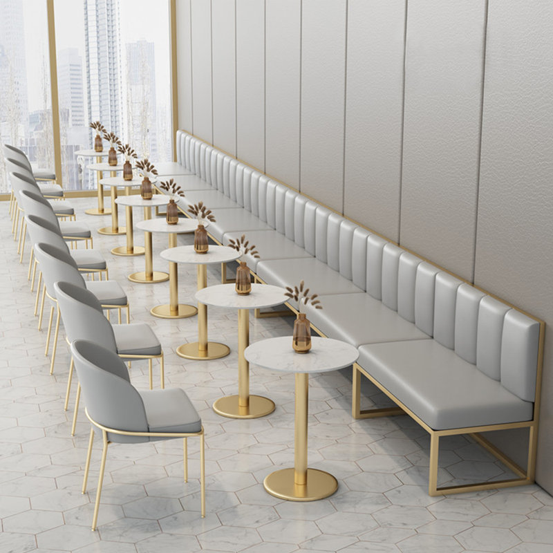 Banc rembourré simple en similicuir