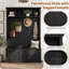 Porte-manteau de style ferme classique avec tiroirs, crochets et banc de rangement-1615210058