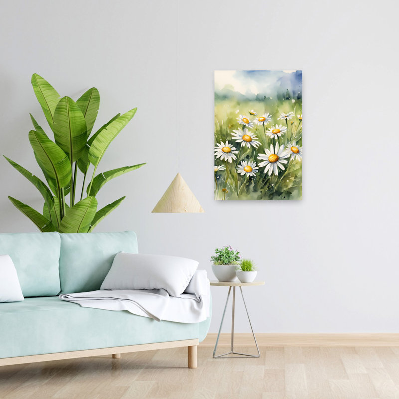 Art contemporain contemporain Aster Daisy, H 24 po x l 16 po
