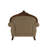 Dandre 49" Wide Velvet Armchair in Beige/Walnut
