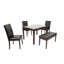 Ensemble repas 5 pièces avec chaises et banc