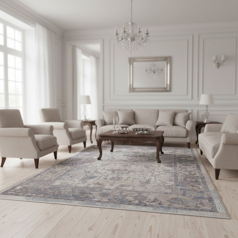 Tapis de couloir traditionnel brun / beige Collection Payas, Tapis de couloir 2 pi 2 po x 8 pi