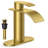 Single-Hole Single-handle Bathroom Faucet with Drain Assembly-74857521