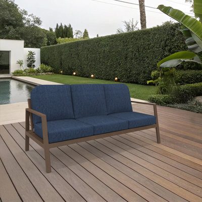 Ensemble de coussins de canapé d'extérieur avec mousse à haute densité 5 po Sunbrella®, ensemble de 3 coussins de dossier