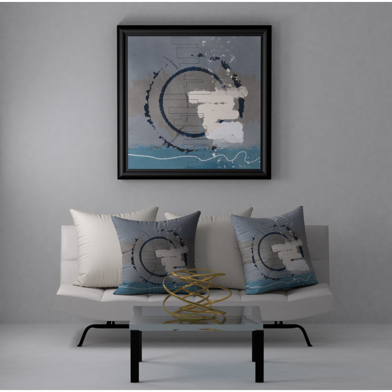 Outlasts Abstract Reversible Throw Pillow, 24" x 24"