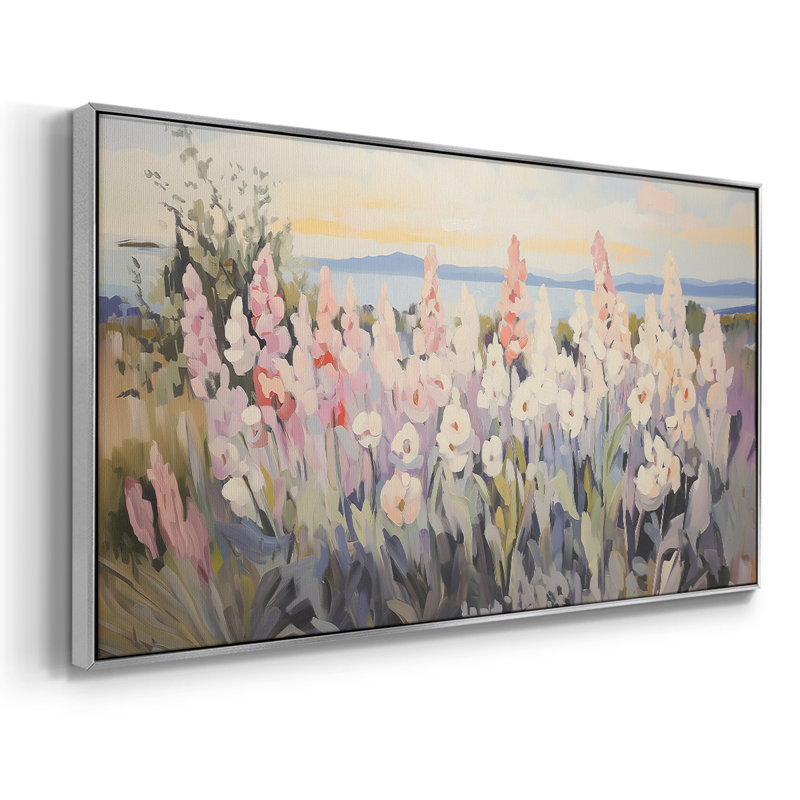 Botanical Series-CCXCV III - Toile tendue avec châssis encadré - Prêt à être accroché, Argent argent, H 21 po x l 41 po