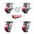 4 Piece Poly on Aluminum Caster Set