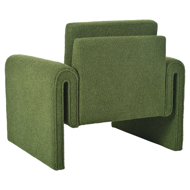 Chaise d'appoint rembourrée Modern, Vert