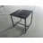 Black Glass Night Stand with Metal Legs – MDF Side Table