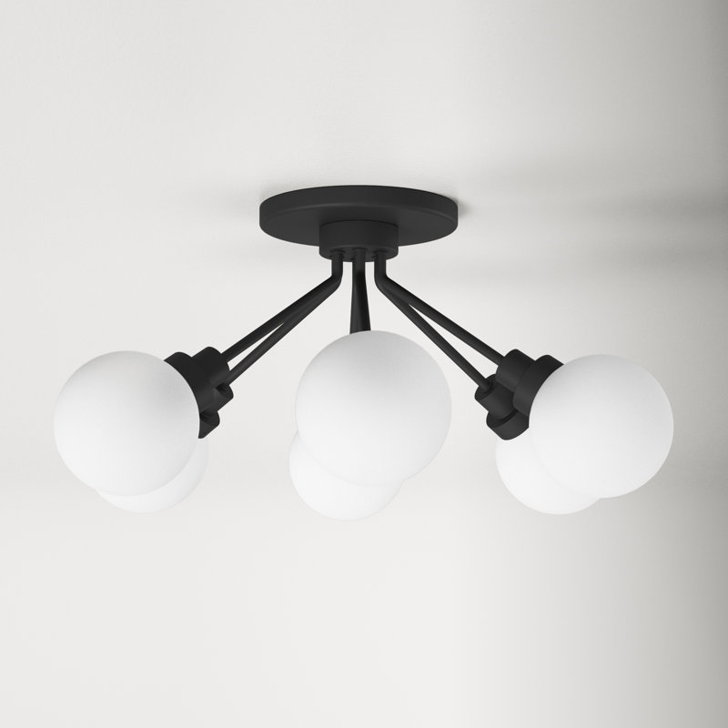 Andrea Glass Semi Flush Mount