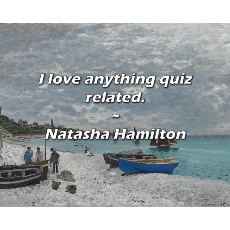 Citation artistique «I love Exposure Quiz». Toile tendue par Natasha Hamilton