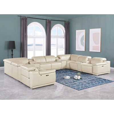 Canapé modulaire en cuir italien 12 pièces 4 pièces Kitanna