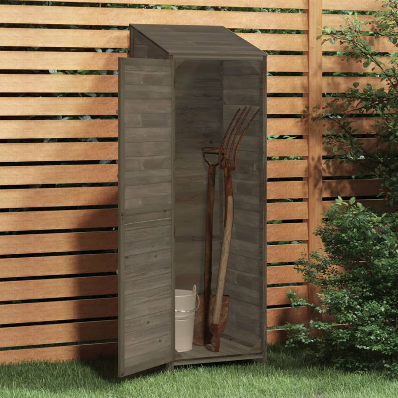 Jefto 4.6 ft. W x 4.4 ft. D Solid Wood Pent Garden Shed, Anthracite
