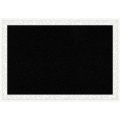 Bethany White Wood Framed Corkboard, Black Cork Bulletin Board, Organization Board, Pin Board