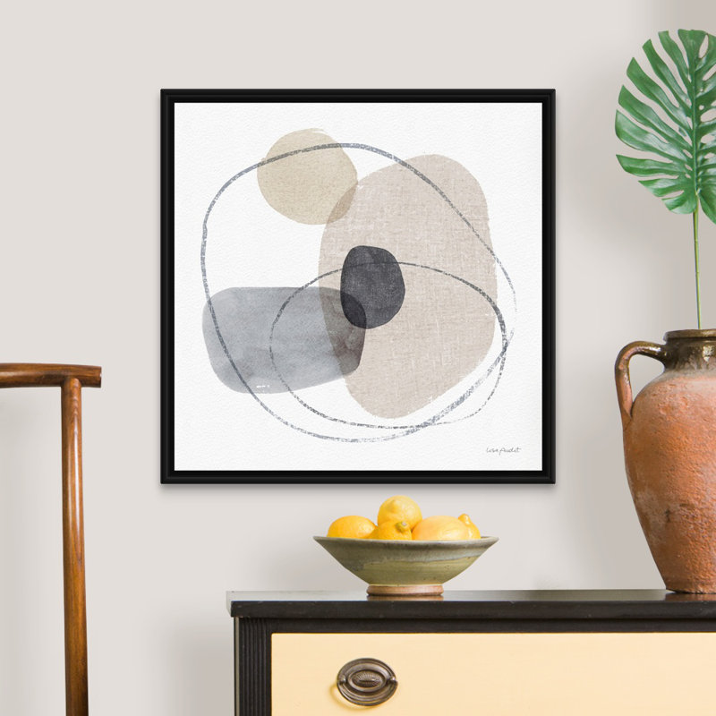 "Think Neutral 11", reproduction d'art par Lisa Audit, H 25,25 po x l 25,25 po, Toile avec cadre photo, Noir