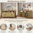 Modern 4-door Sideboard Buffet With Power Outlets, Usb Ports, Adjustable Shelves, Open Storage Cabinet And Aluminum Handles-279703135