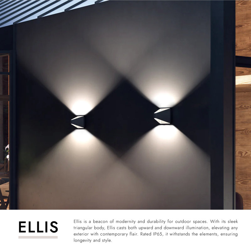 Ellis LED Outdoor Sconce, White