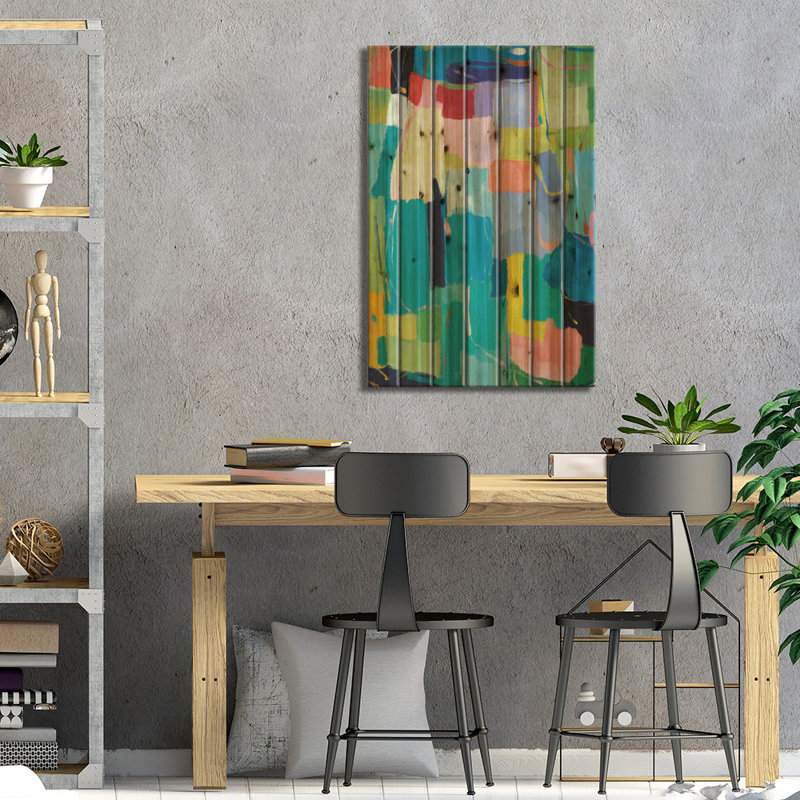 Urban Urbanay par Kim Parker - reproduction sur bois sans cadre, H 40 po x l 26 po x P 1,5 po