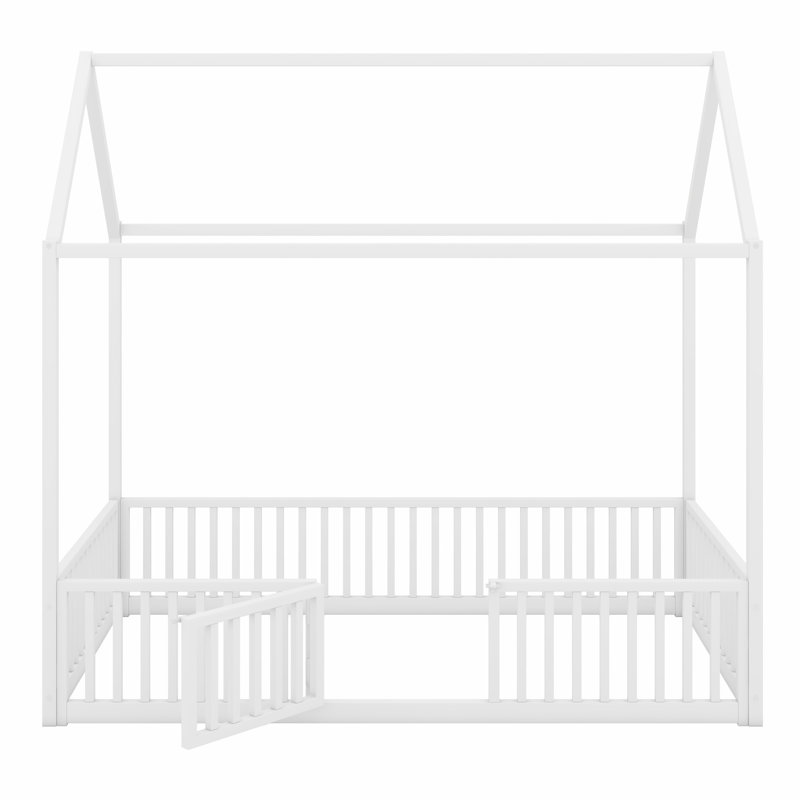 Keisha Metal Slat Bed, Twin, White