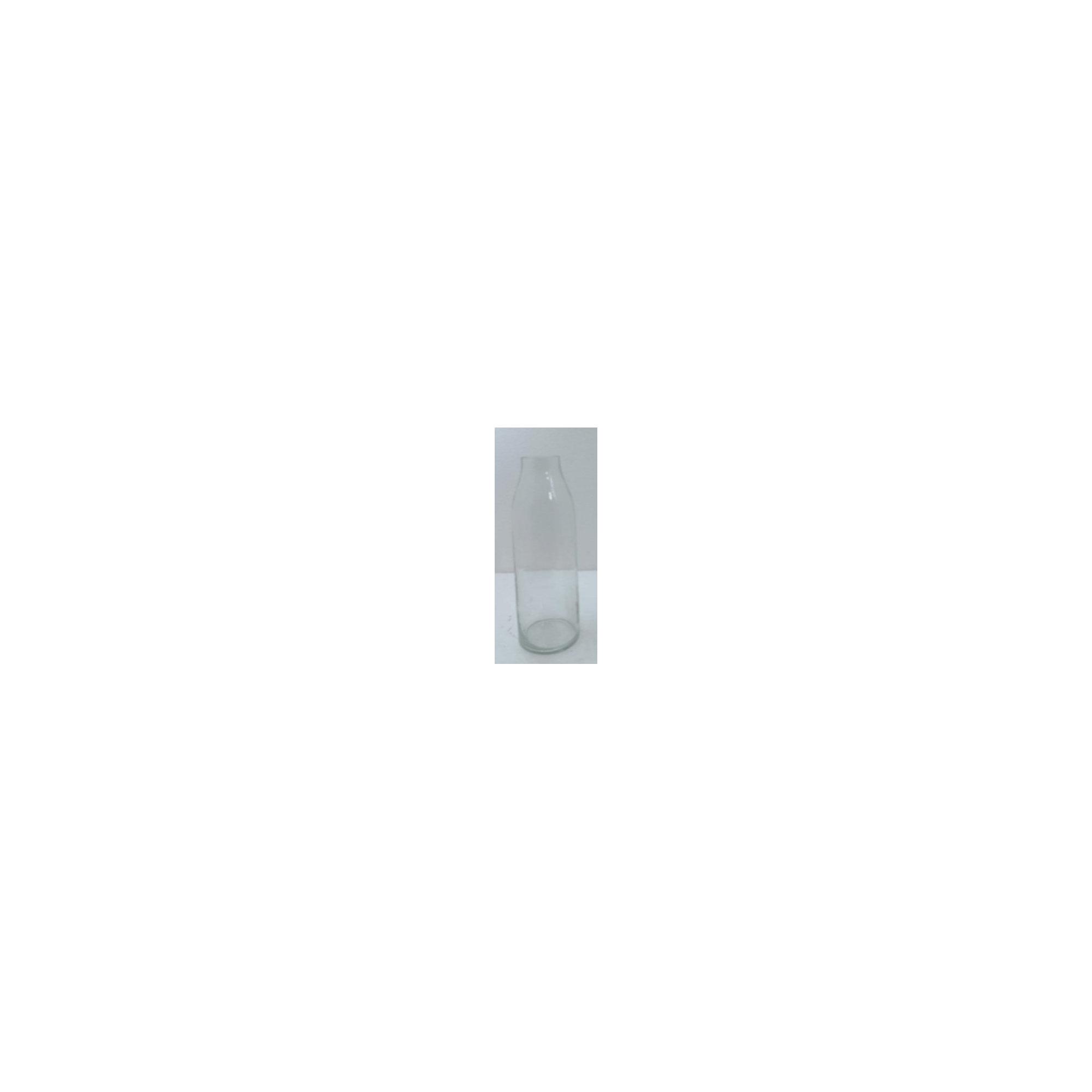 Cole and Grey Glass Wide Clear Decorative Vase, 11" H x 3.5" W x 3.5" D